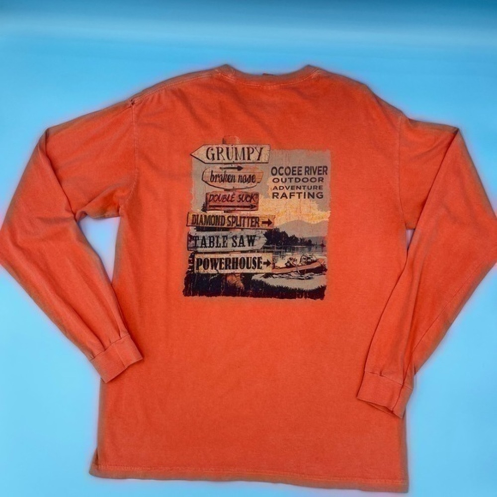 Vintage Comfort Colors Ocoee River Outdoor Adventure Long Sleeve Tee